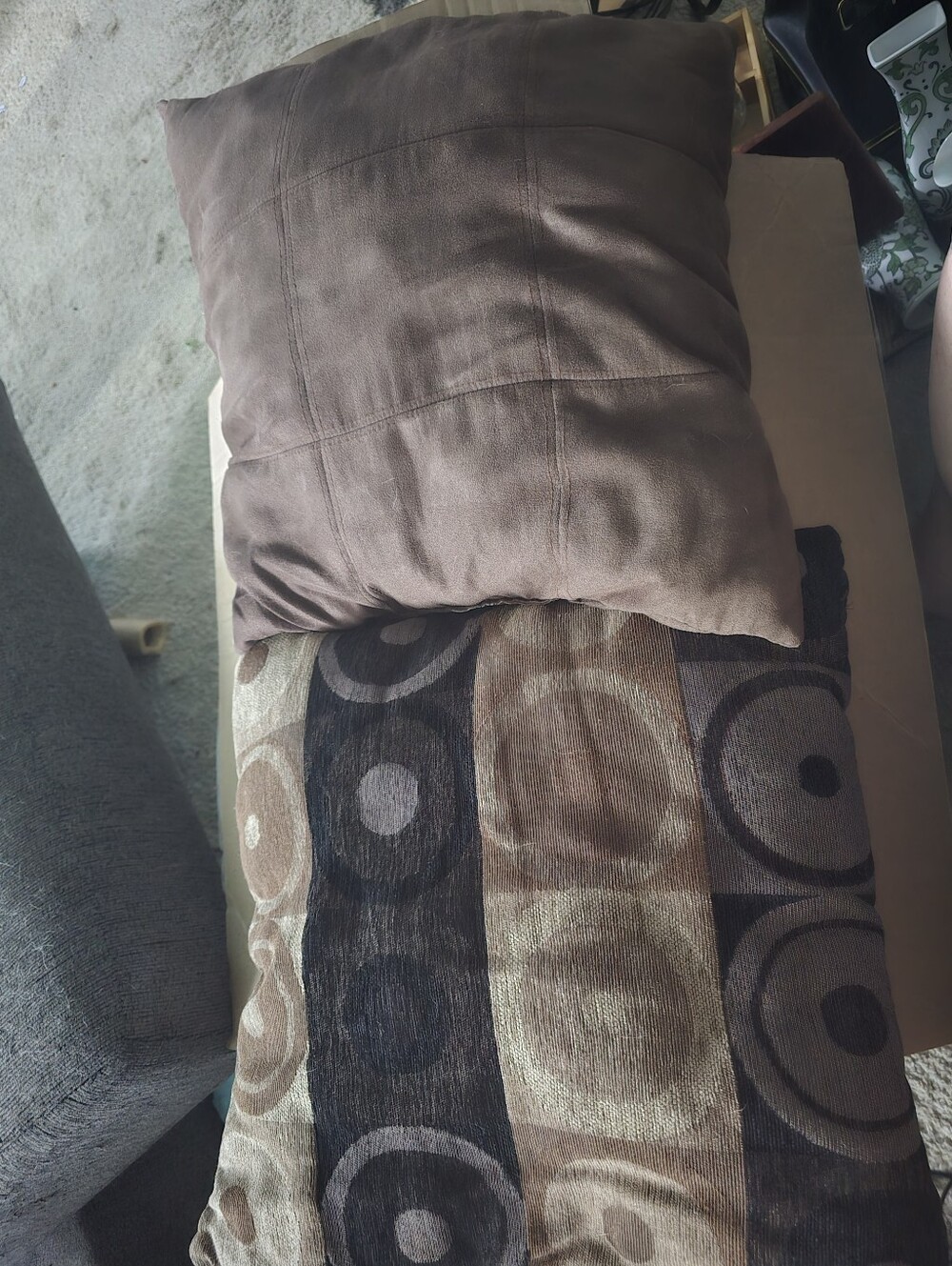 Dark Brown And Tan Throw Pillows Set